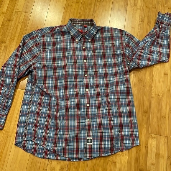 Izod Lightweight Cotton Button Down Shirt XL Plaid - Picture 1 of 10